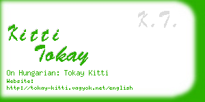 kitti tokay business card